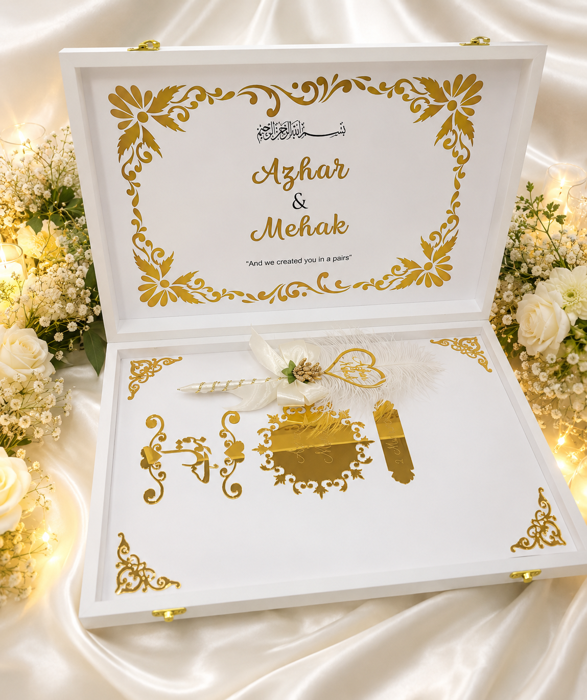 Customize luxury nikah booklets and Nikah pen