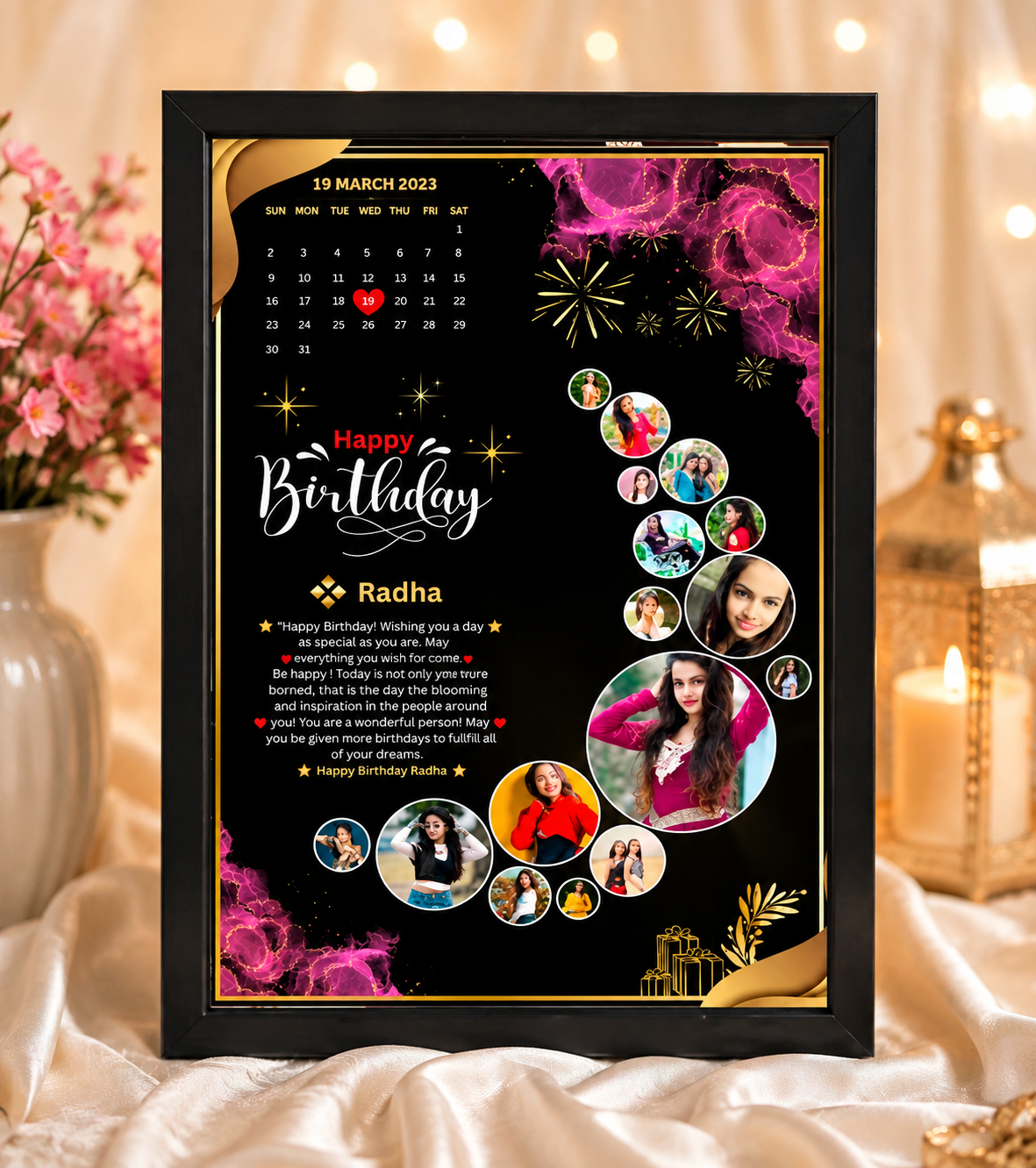 Customize birthday frames