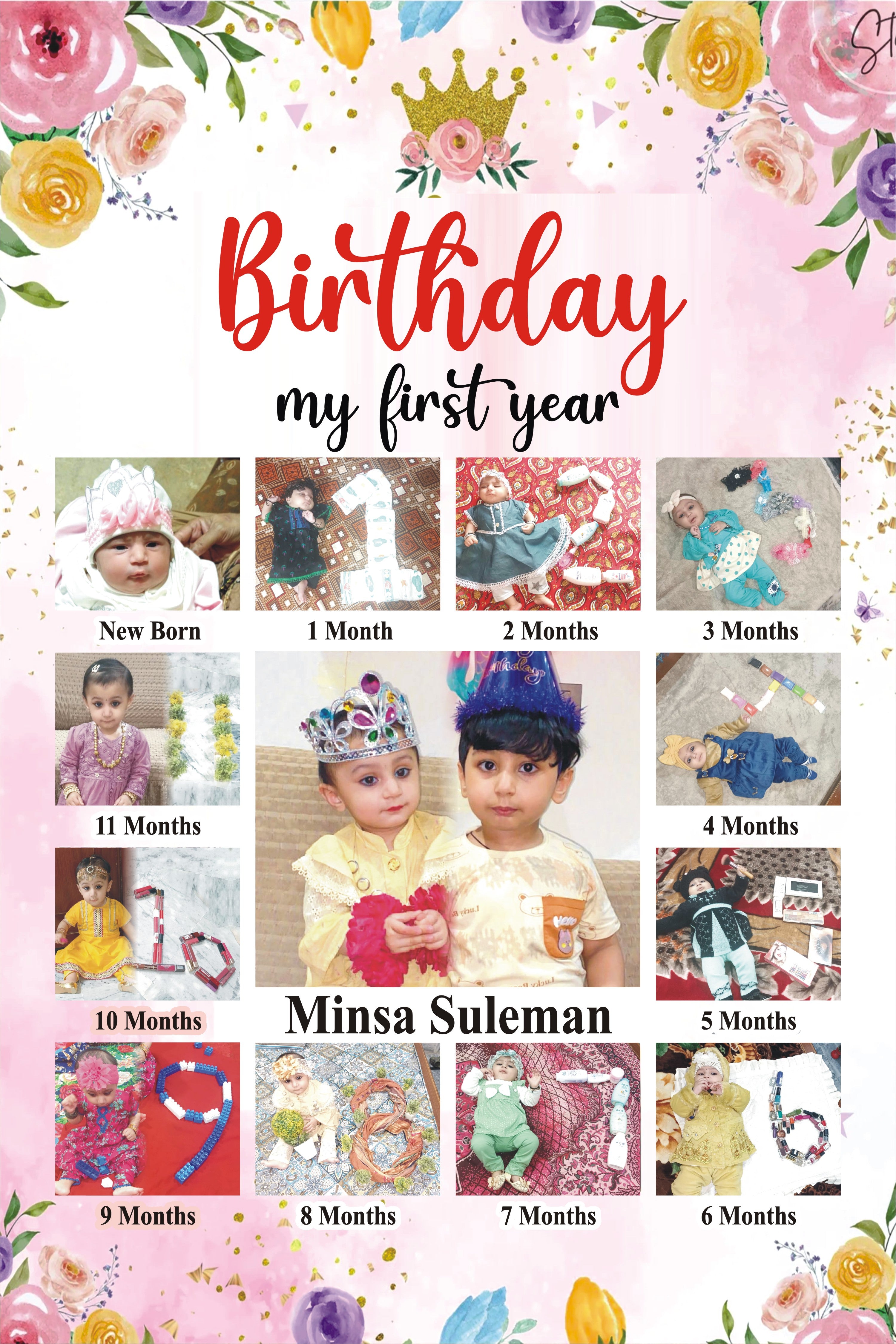 Personalized Baby Birth Details Photo Frame – Custom Newborn Memory Frame
