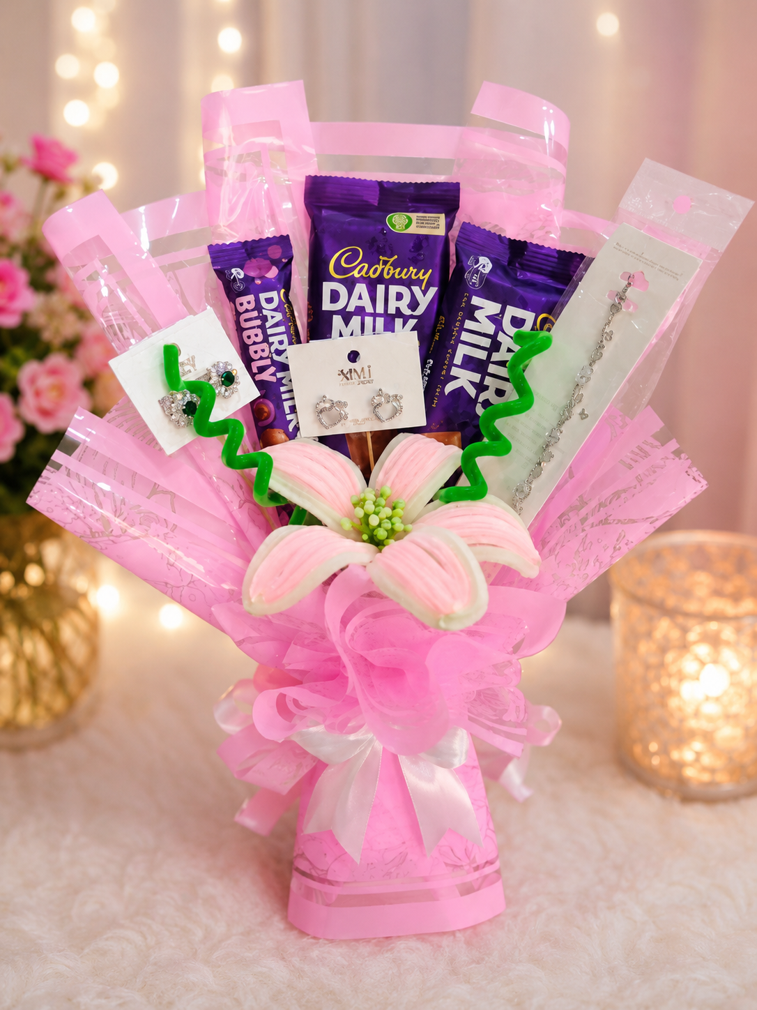 Luxury Chocolate & Jewelry Gift Bouquet